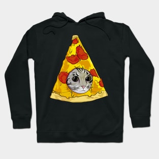 meme pizza head cat Hoodie